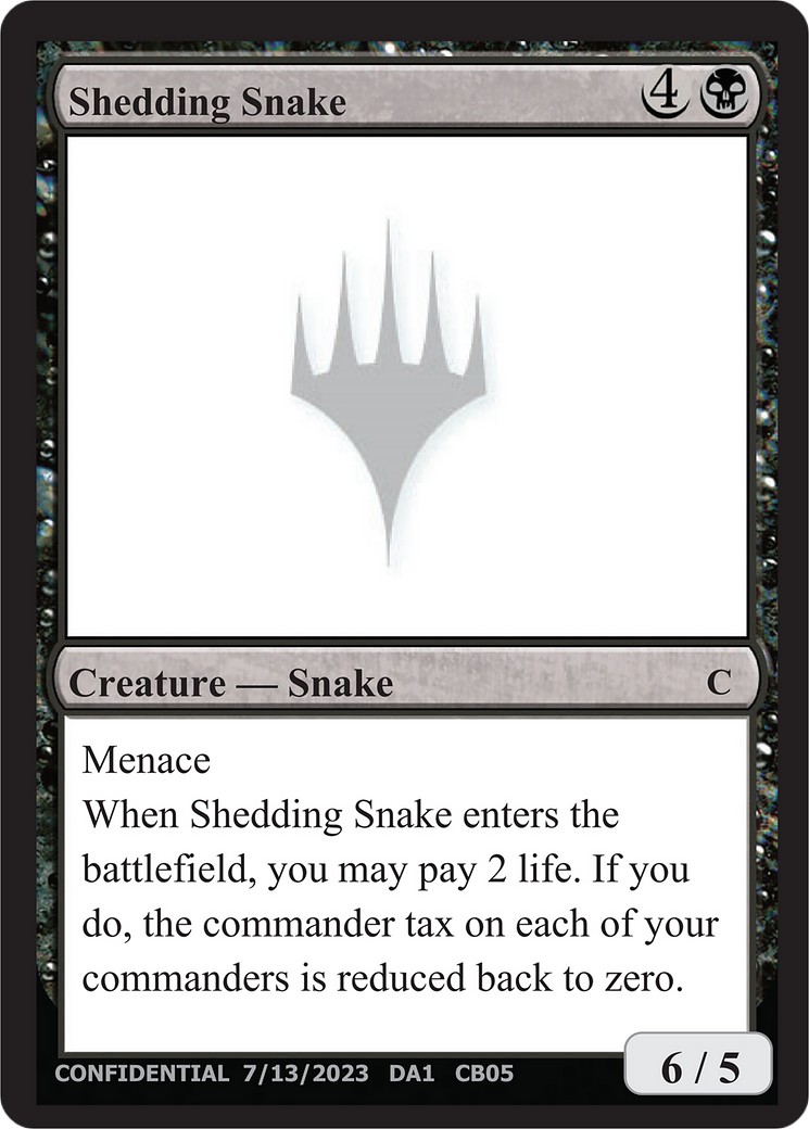 2023 Magic: The Gathering Unknown Event Shedding Snake #CB05 trading card