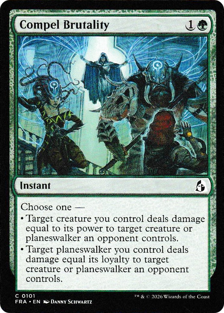 2026 Magic: The Gathering Reality Fracture Compel Brutality #101b trading card
