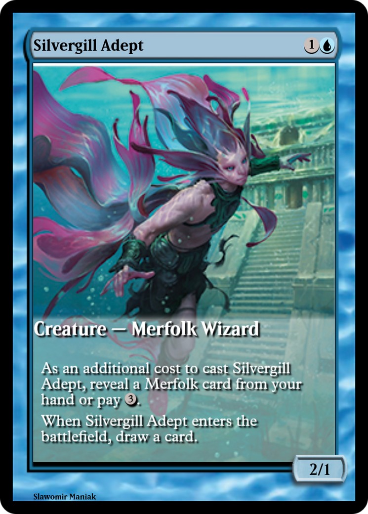 2018 Magic: The Gathering Magic Online Promos Silvergill Adept #66892 trading card
