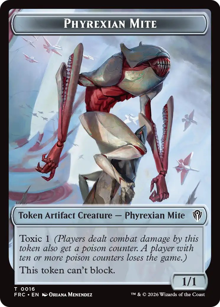 2026 Magic: The Gathering Reality Fracture Commander Tokens Phyrexian Mite #16 trading card