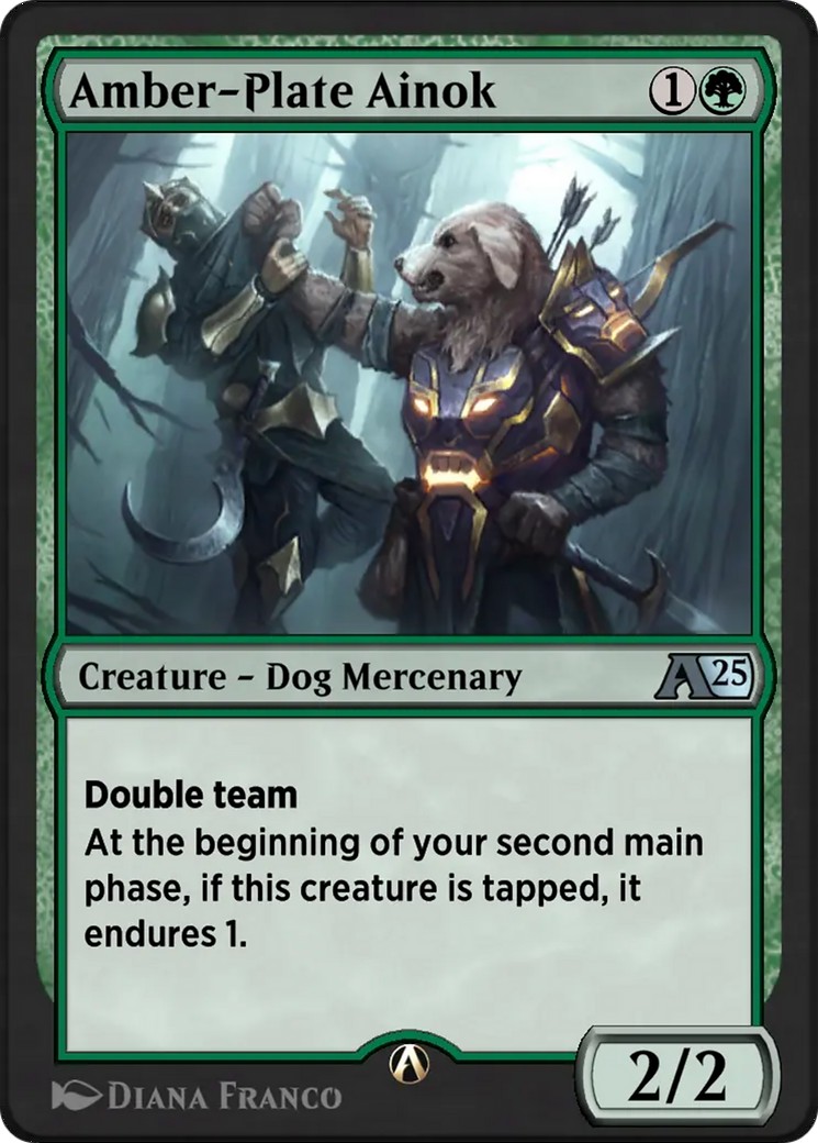 2025 Magic: The Gathering Alchemy: Tarkir Amber-Plate Ainok #15 trading card