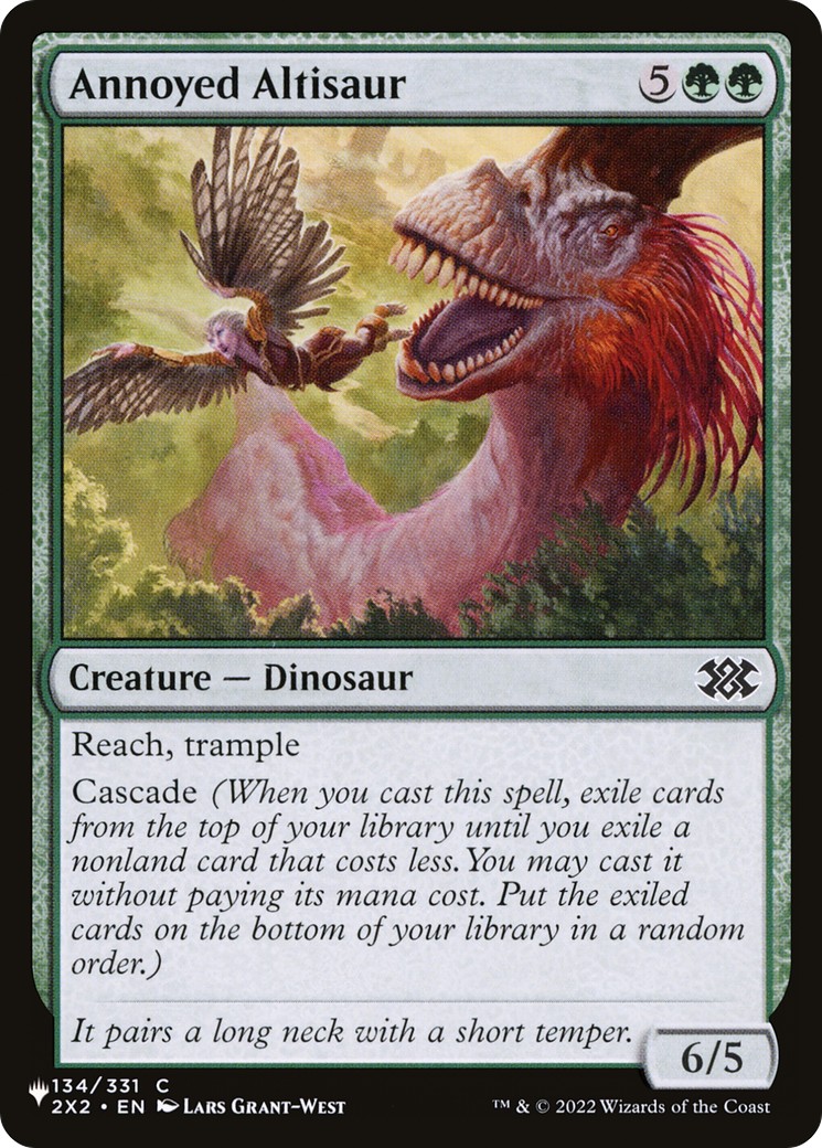 2026 Magic: The Gathering The List Annoyed Altisaur #2X2-134 trading card
