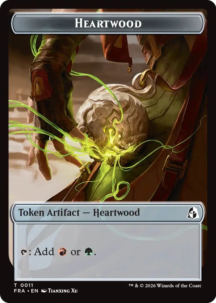 2026 Magic: The Gathering Reality Fracture Tokens Heartwood #11 trading card