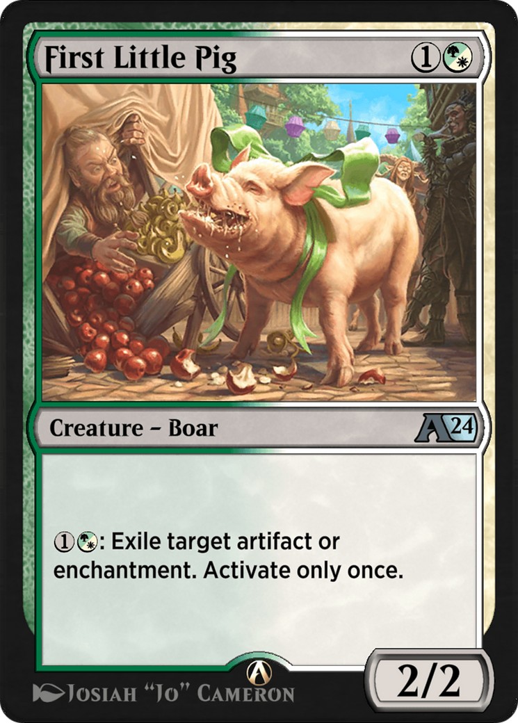 2023 Magic: The Gathering Alchemy: Wilds of Eldraine First Little Pig #18 trading card