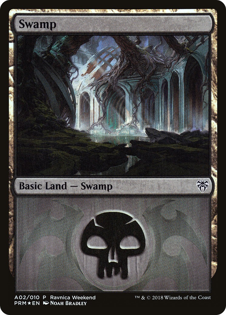 2018 Magic: The Gathering GRN Ravnica Weekend Swamp #A02 trading card
