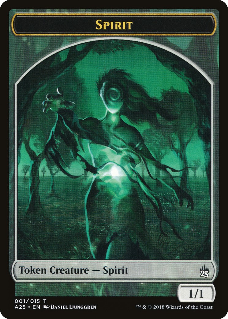 2018 Magic: The Gathering Masters 25 Tokens Spirit #1 trading card