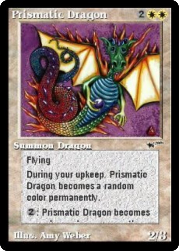 1997 Magic: The Gathering Astral Cards Prismatic Dragon #8 trading card
