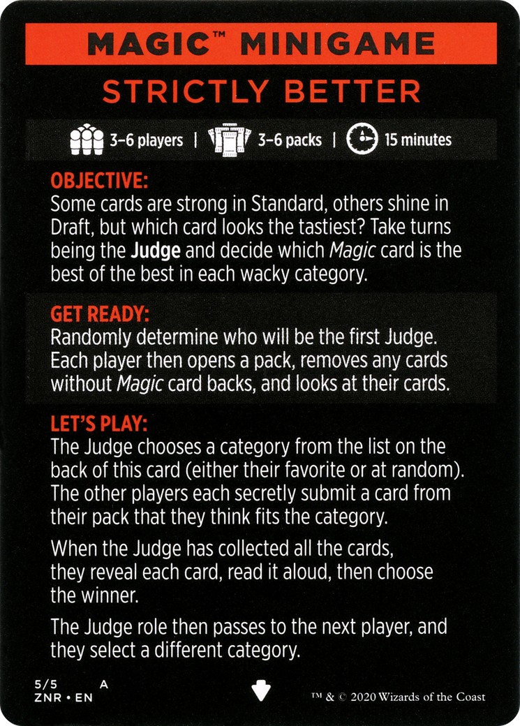 2020 Magic: The Gathering Zendikar Rising Minigames 2020 Magic: The Gathering Zendikar Rising Minigames #5 trading card