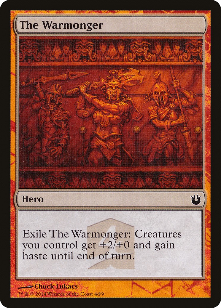 2014 Magic: The Gathering Born of the Gods Hero's Path The Warmonger #4d trading card