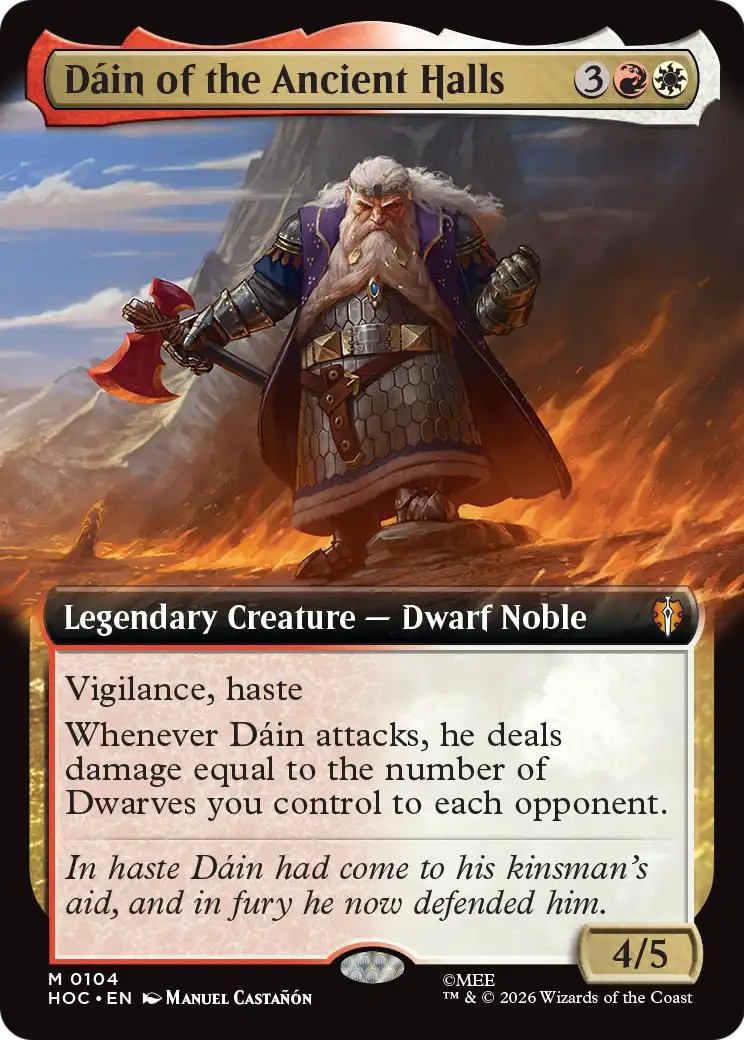 2026 Magic: The Gathering The Hobbit Eternal Dáin of the Ancient Halls #104 trading card