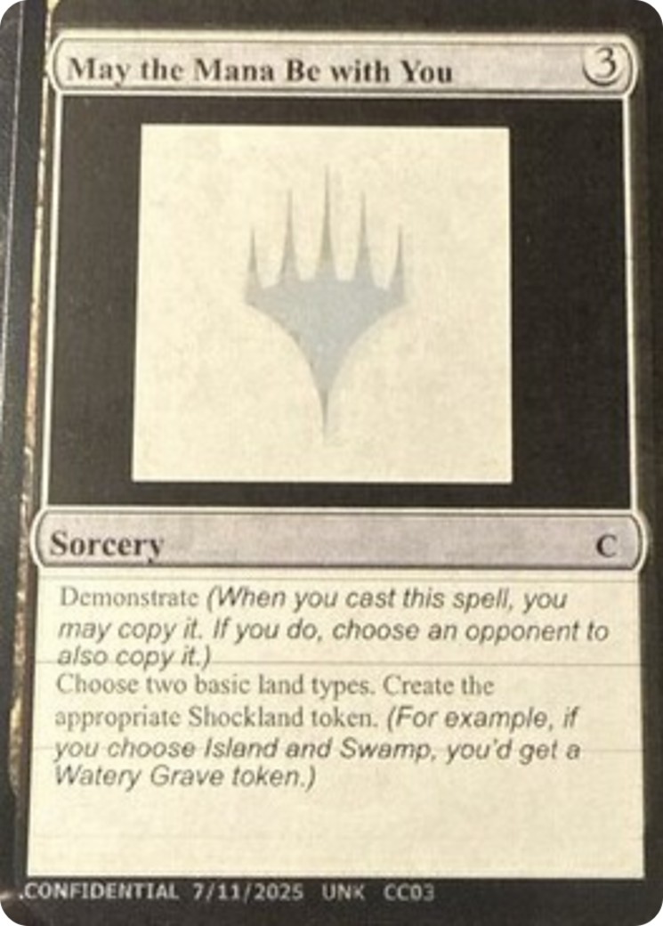 2025 Magic: The Gathering Unknown Event May the Mana Be with You #CC03 trading card