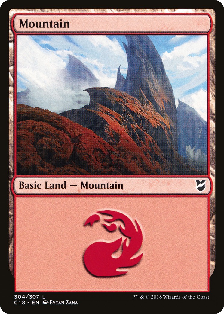 2018 Magic: The Gathering Commander 2018 Mountain #304 trading card