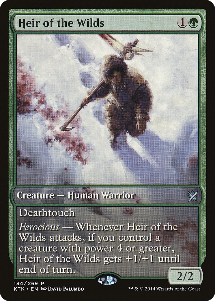 2014 Magic: The Gathering Khans of Tarkir Promos Heir of the Wilds #134 trading card