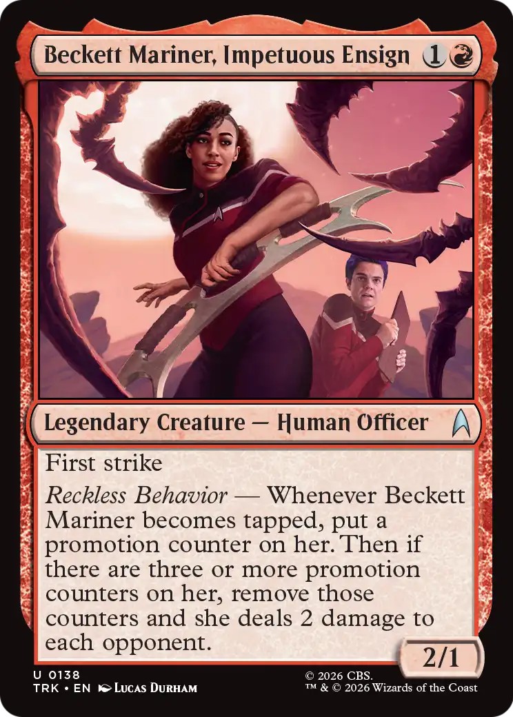 2026 Magic: The Gathering Star Trek Beckett Mariner, Impetuous Ensign #138 trading card