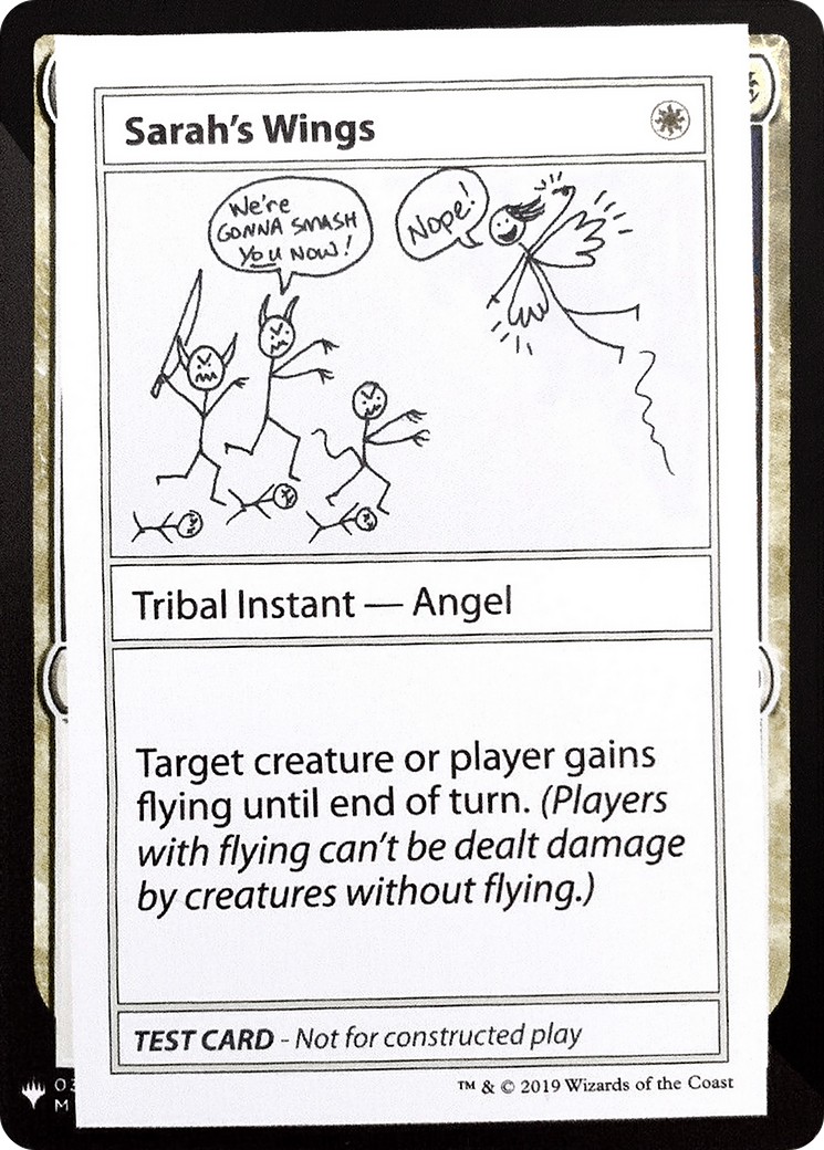 2019 Magic: The Gathering Mystery Booster Playtest Cards 2019 Sarah's Wings #11 trading card