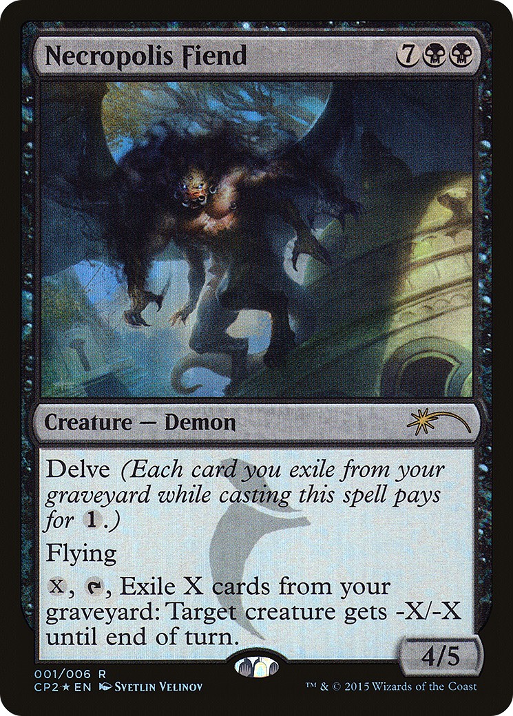 2015 Magic: The Gathering Fate Reforged Clash Pack Necropolis Fiend #1 trading card