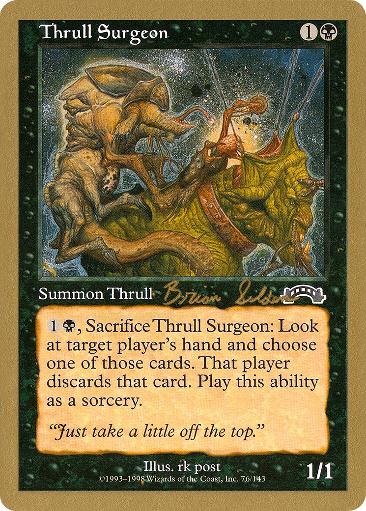 1998 Magic: The Gathering World Championship Decks 1998 Magic: The Gathering World Championship Decks #bs76 trading card