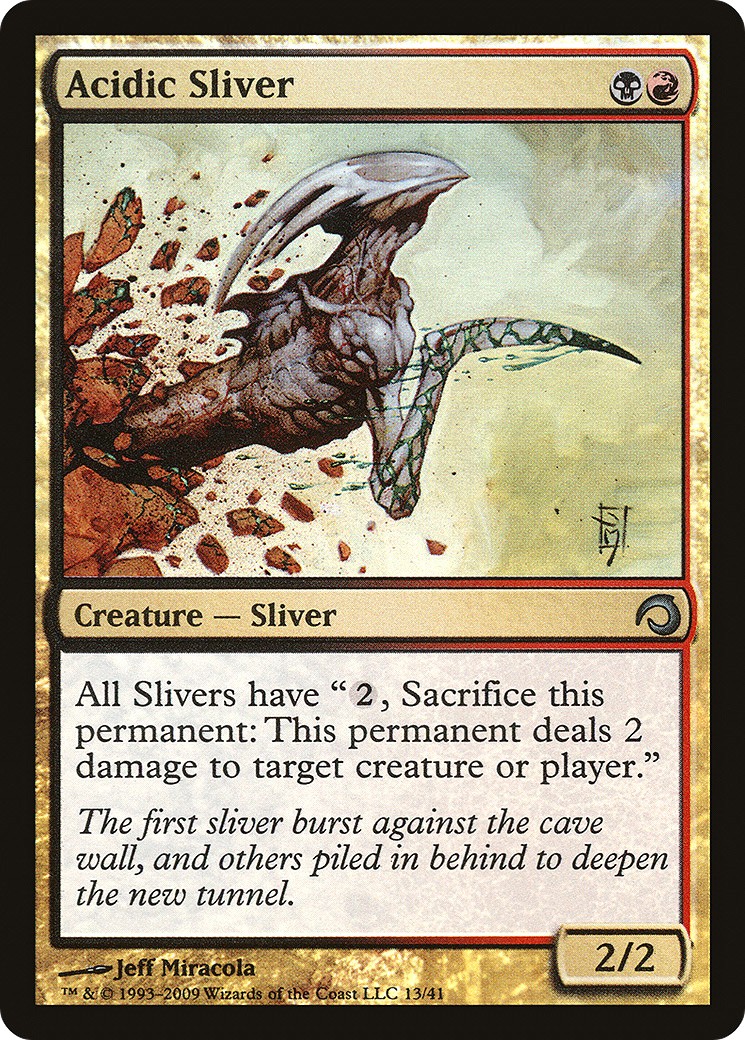 2009 Magic: The Gathering Premium Deck Series: Slivers Acidic Sliver #13 trading card