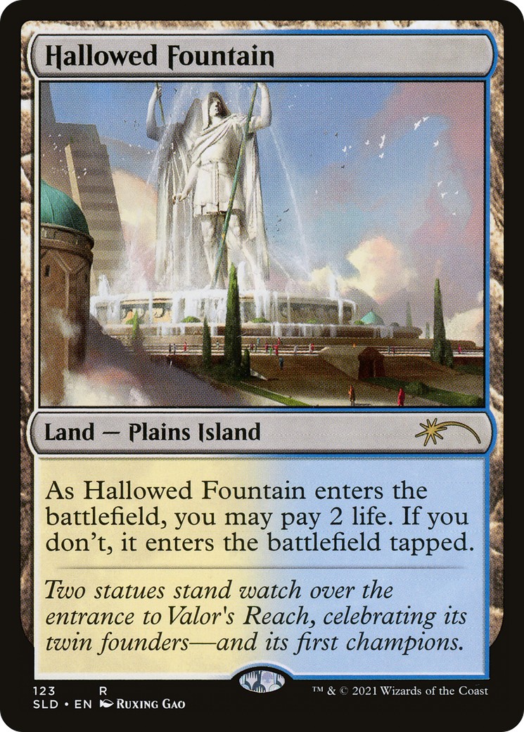 2021 Magic: The Gathering Secret Lair Drop Hallowed Fountain #123 trading card
