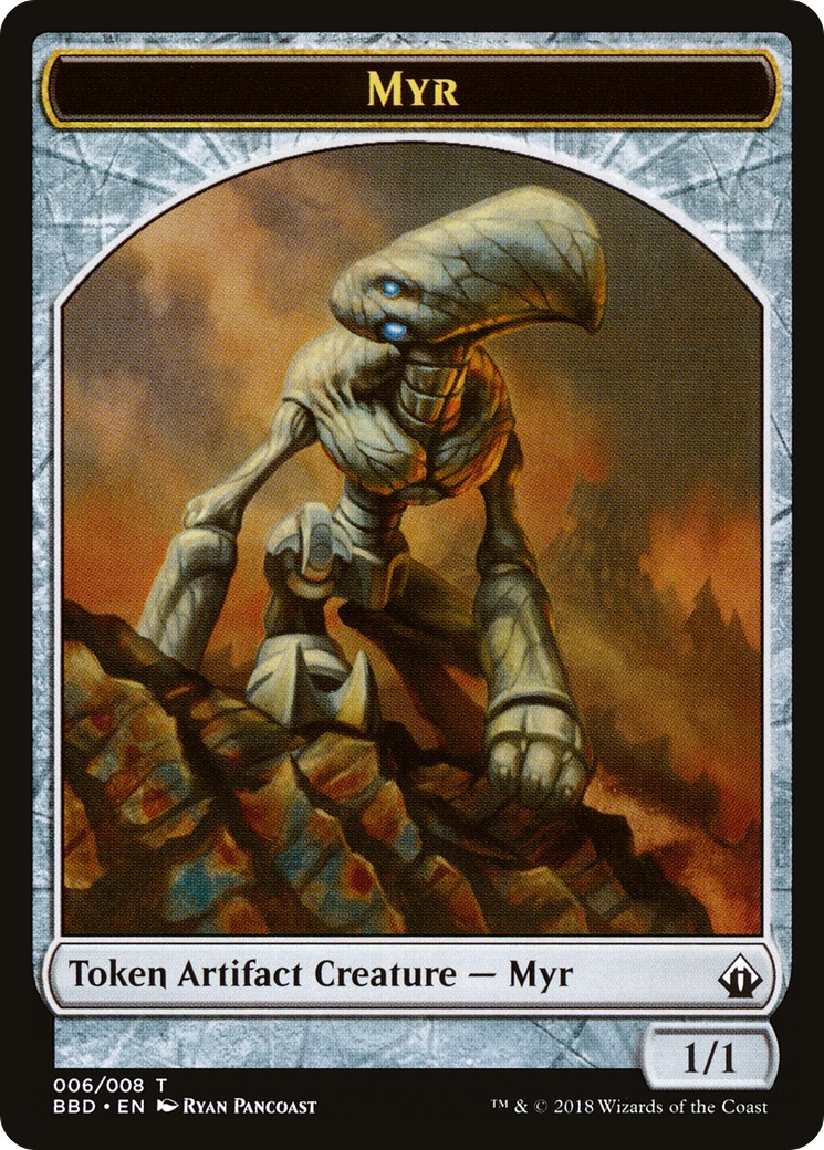 2018 Magic: The Gathering Battlebond Tokens Myr #6 trading card