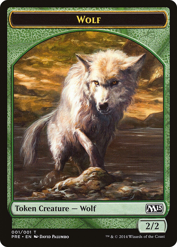 2014 Magic: The Gathering M15 Prerelease Challenge Wolf #T1 trading card