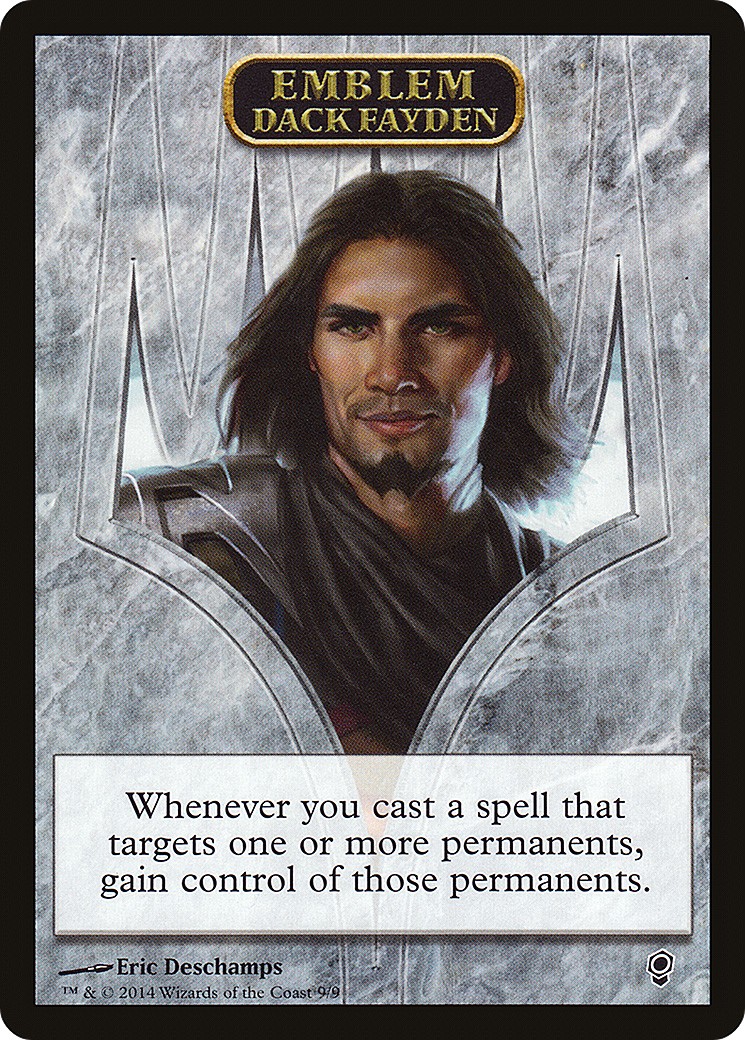 2014 Magic: The Gathering Conspiracy Tokens Dack Fayden Emblem #9 trading card