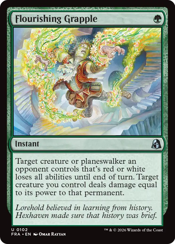 2026 Magic: The Gathering Reality Fracture Flourishing Grapple #102 trading card