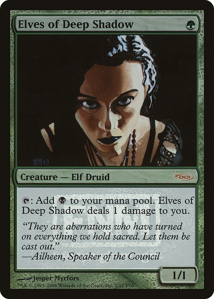 2006 Magic: The Gathering Friday Night Magic Elves of Deep Shadow #1 trading card