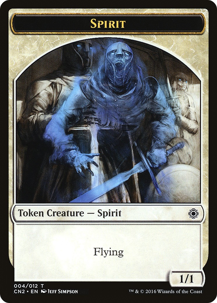 2016 Magic: The Gathering Conspiracy: Take the Crown Tokens Spirit #4 trading card