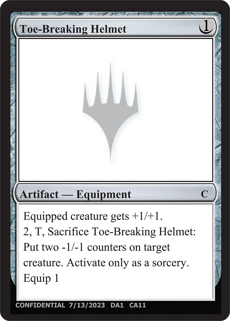 2023 Magic: The Gathering Unknown Event Toe-Breaking Helmet #CA11 trading card