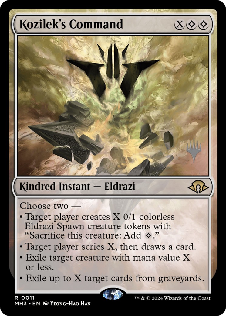 2026 Magic: The Gathering Modern Horizons 3 Promos Kozilek's Command #11p trading card