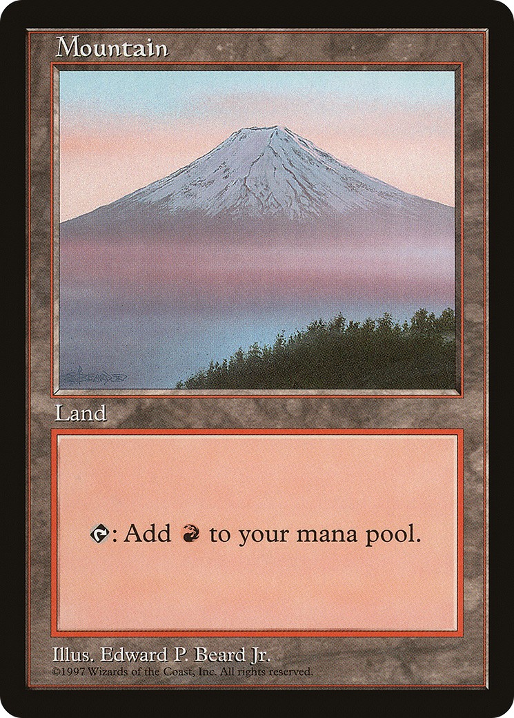 1998 Magic: The Gathering Asia Pacific Land Program Mountain #13 trading card