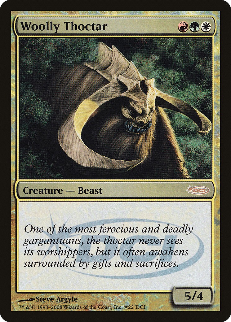 2008 Magic: The Gathering DCI Promos Woolly Thoctar #22 trading card