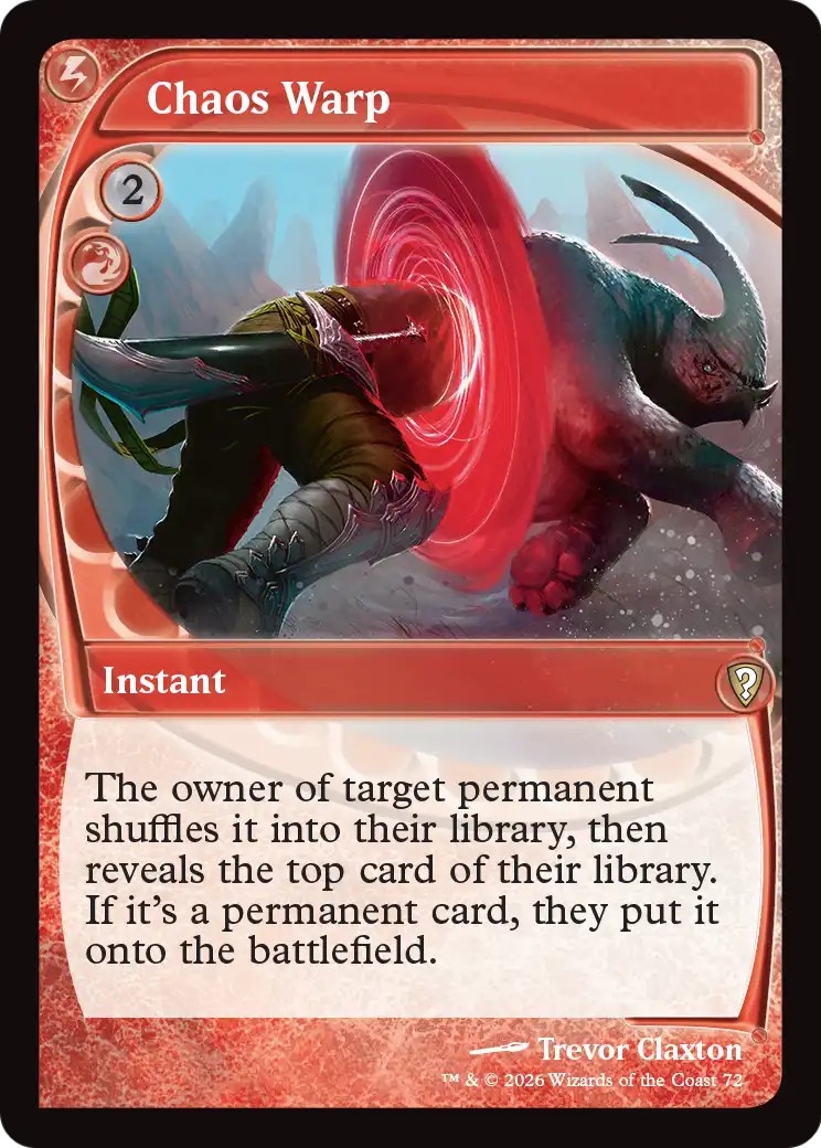 Chaos Warp (Rare · Normal) · 2026 · Mystery Booster: Commander Edition