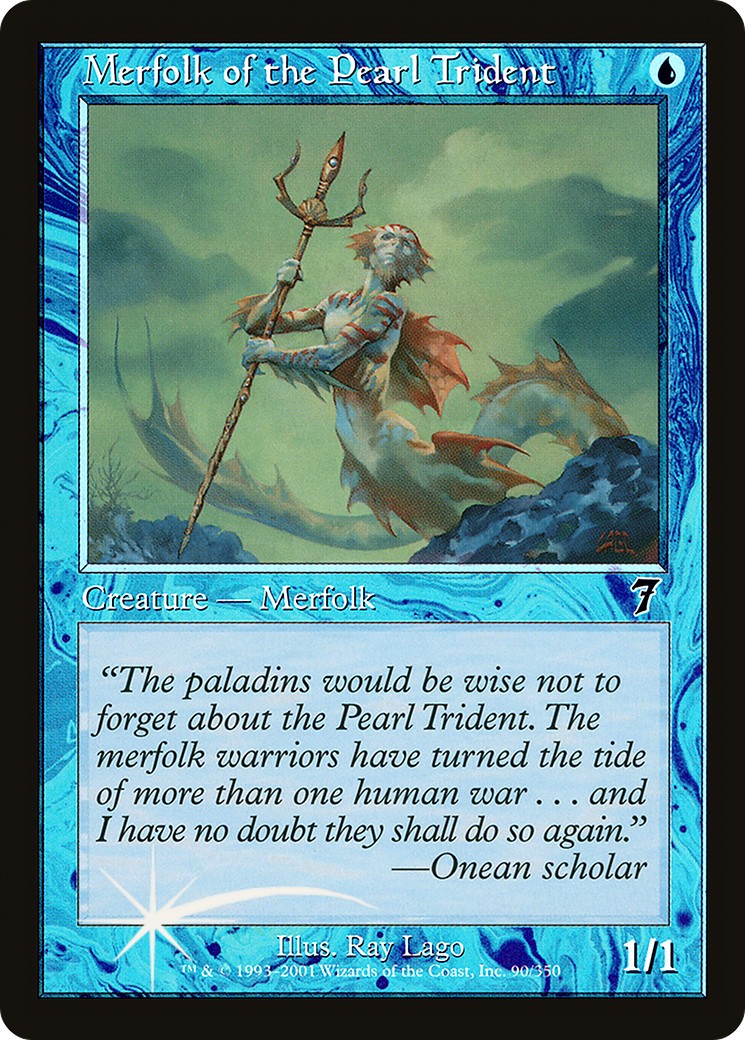 Merfolk of the Pearl Trident (Common · Foil) · 2001 · Seventh Edition