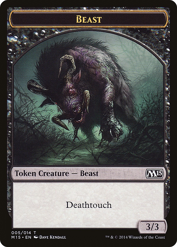 2014 Magic: The Gathering Magic 2015 Tokens Beast #5 trading card
