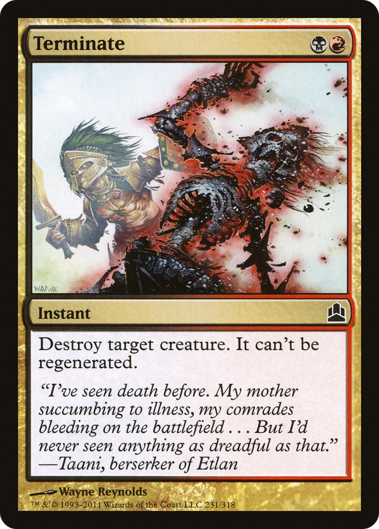 2011 Magic: The Gathering Commander 2011 Terminate #231 trading card