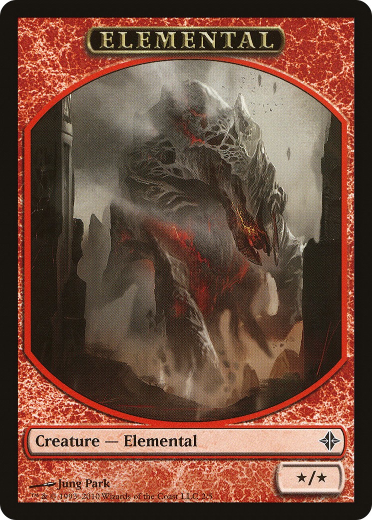 2010 Magic: The Gathering Rise of the Eldrazi Tokens Elemental #2 trading card