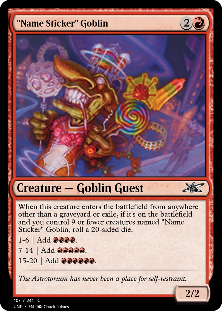 2022 Magic: The Gathering Unfinity 2022 Magic: The Gathering Unfinity #107m trading card
