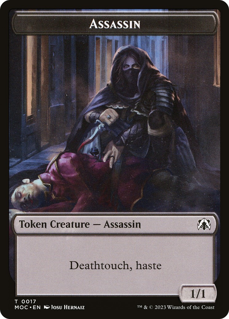 2023 Magic: The Gathering March of the Machine Commander Tokens Assassin #17 trading card