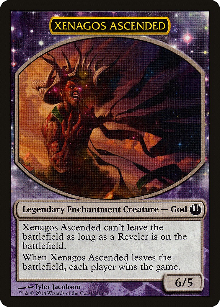 2014 Magic: The Gathering Defeat a God Xenagos Ascended #1 trading card