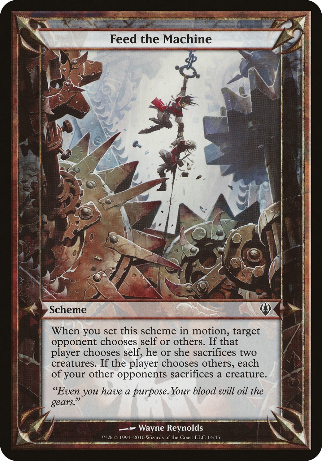 2010 Magic: The Gathering Archenemy Schemes Feed the Machine #14★ trading card