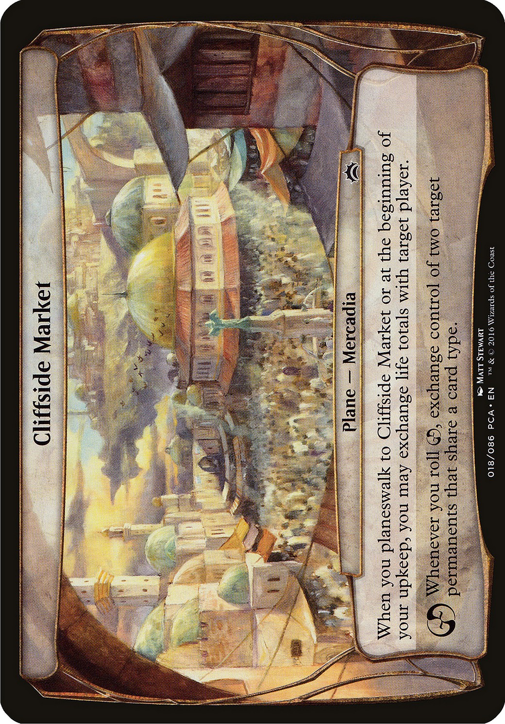 2016 Magic: The Gathering Planechase Anthology Planes Cliffside Market #18 trading card