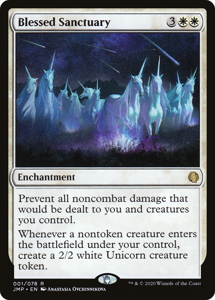 2020 Magic: The Gathering Jumpstart Blessed Sanctuary #1 trading card
