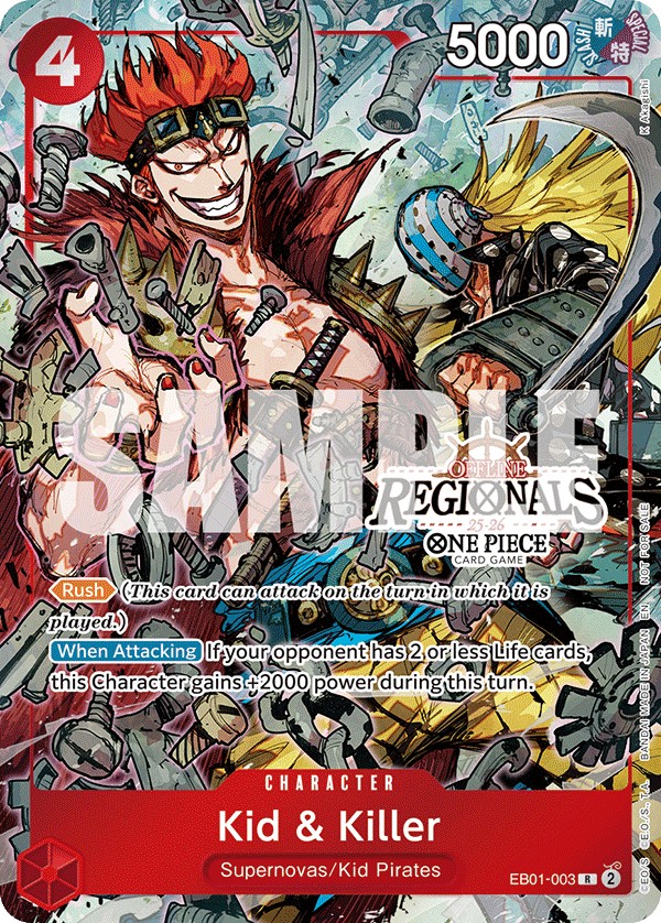 2024 One Piece Card Game MEMORIAL COLLECTION Kid & Killer #EB01-003 trading card