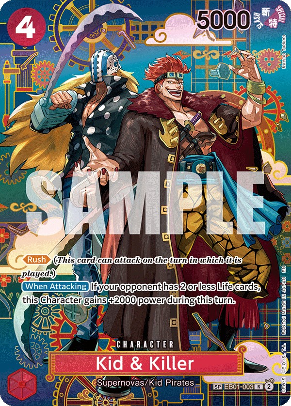 2024 One Piece Card Game MEMORIAL COLLECTION Kid & Killer #EB01-003 trading card