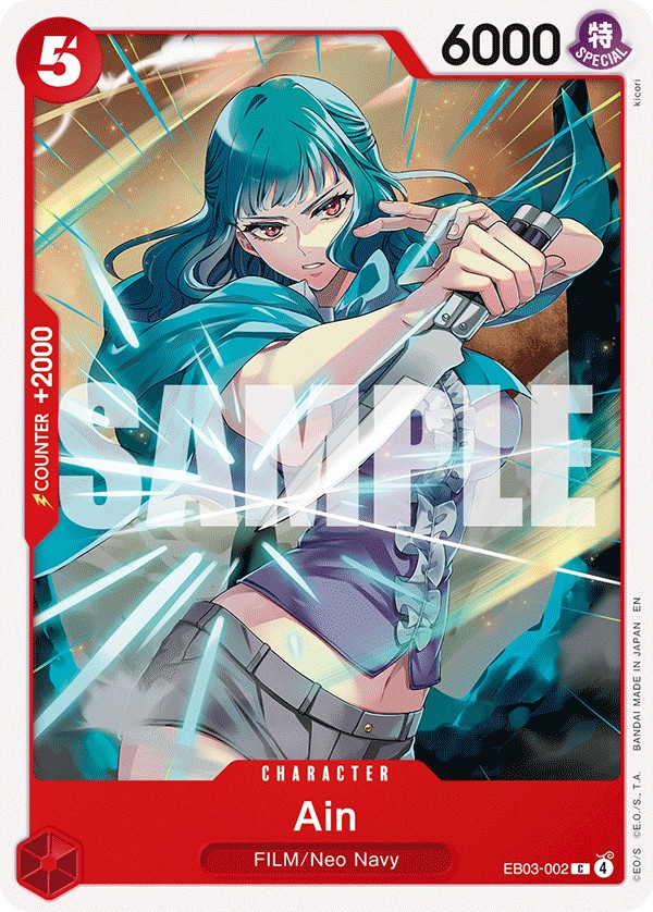 2026 One Piece Card Game ONE PIECE HEROINES EDITION Ain #EB03-002 trading card