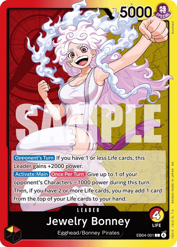 2026 One Piece Card Game BOOSTER PACK Jewelry Bonney #EB04-001 trading card