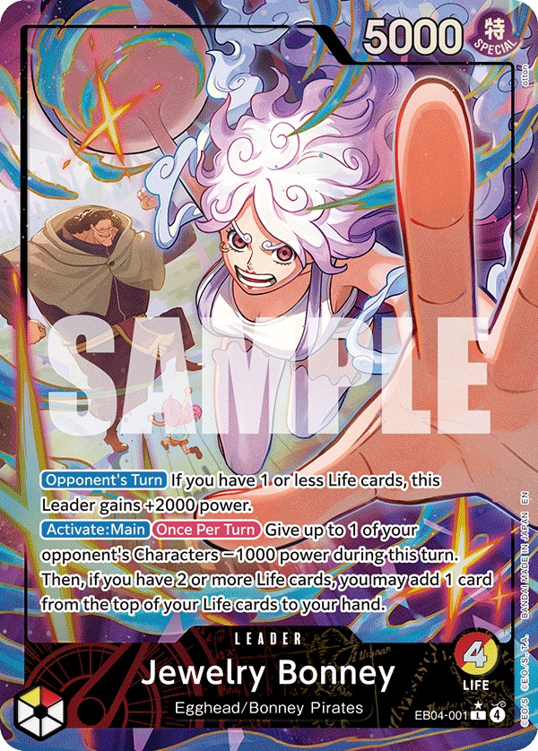 2026 One Piece Card Game BOOSTER PACK Jewelry Bonney #EB04-001 trading card
