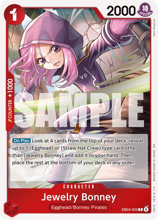 2026 One Piece Card Game BOOSTER PACK Jewelry Bonney #EB04-002 trading card